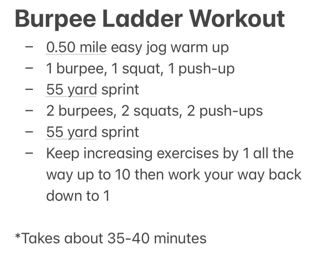 Burpee Ladder Workout
